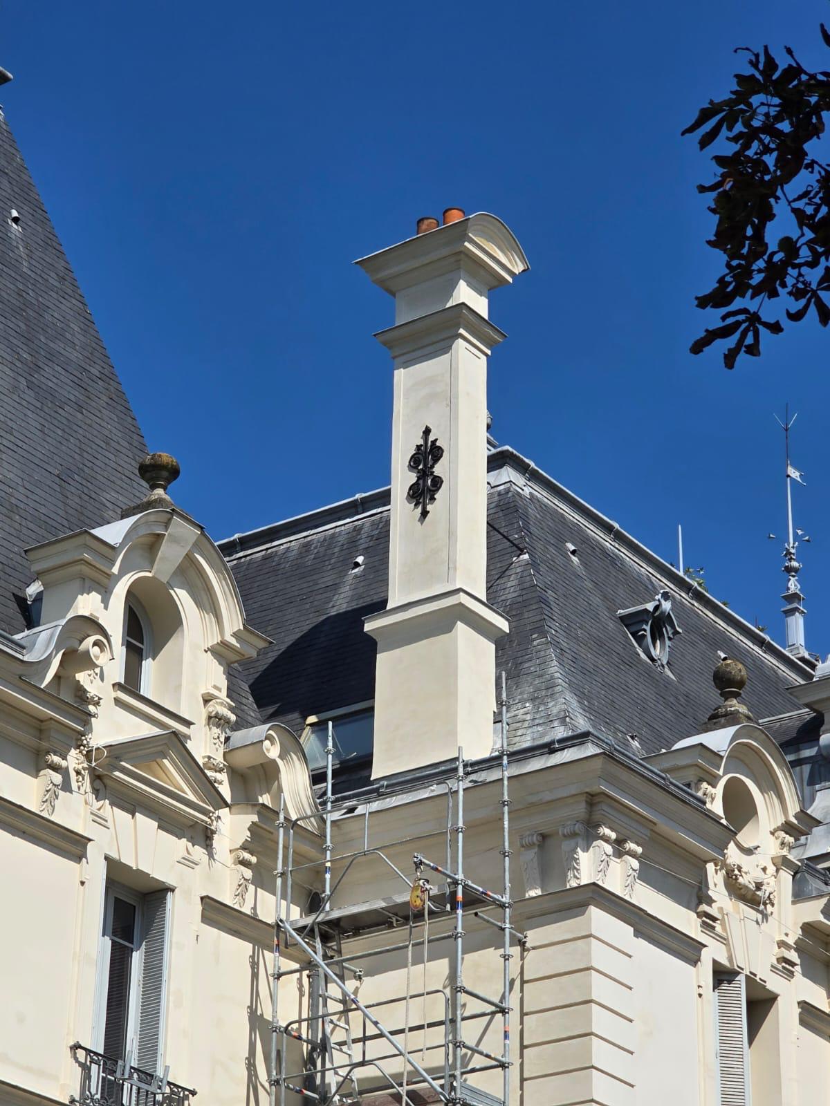 Travaux sur une cheminée